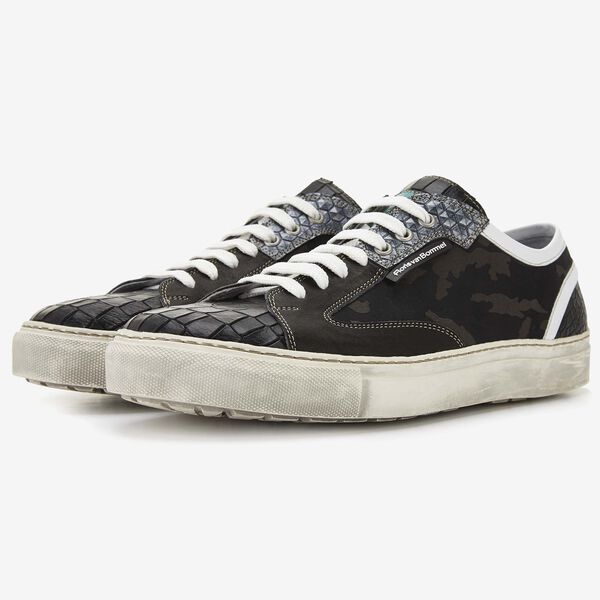 Floris van Bommel black and grey leather men's sneaker