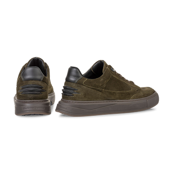 Sneaker su&egrave;de donkergroen