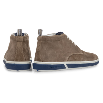 Boot suede leather taupe