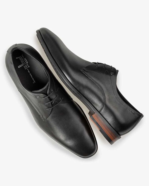 Veterschoen kalfsleer zwart