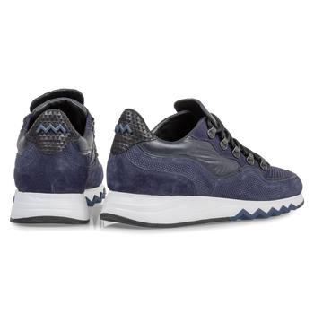 Sneaker met print donkerblauw