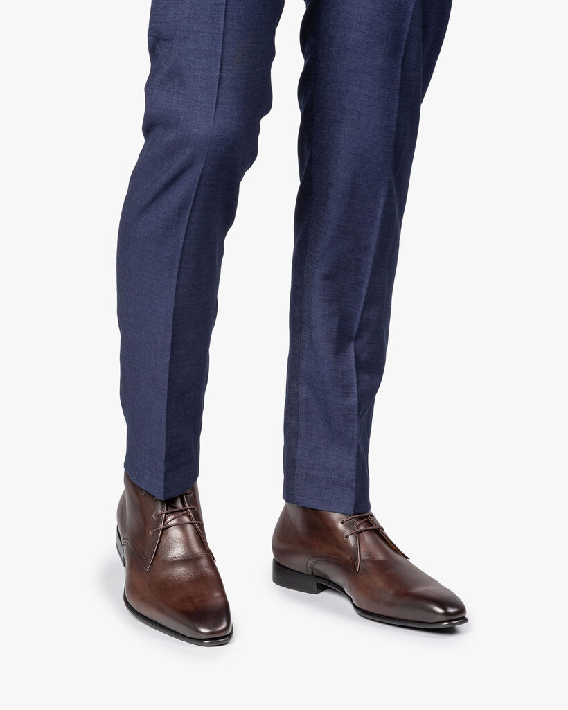 Donkerbruine kalfsleren veterschoen