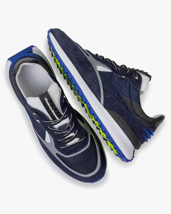 Sneaker su&egrave;de blauw