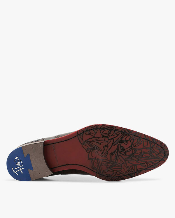 Lace shoe calf leather dark brown