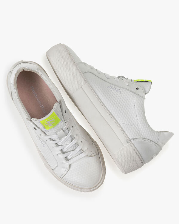 Sneaker printed leather white