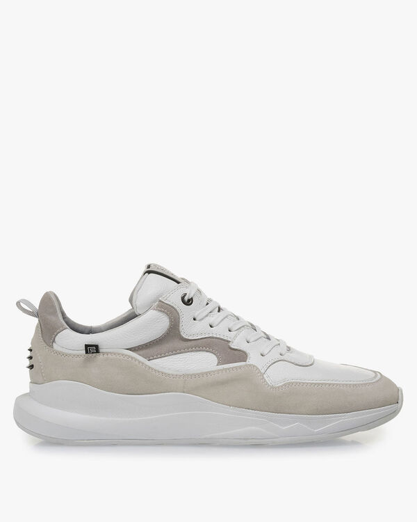 White sneaker suede leather