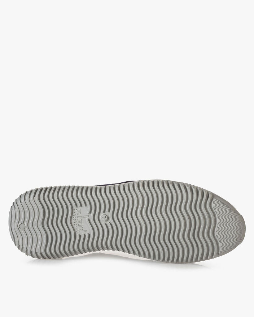 Blauwe su&egrave;de sneaker