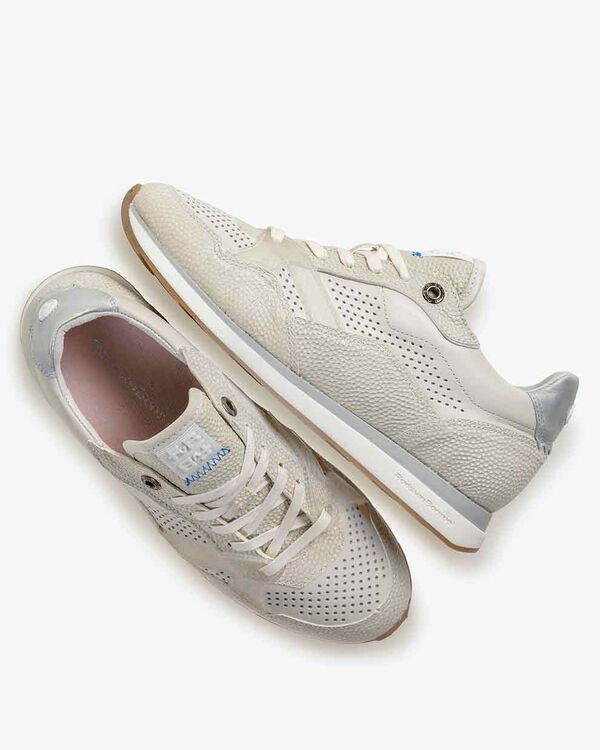 Sneaker printed leather off-white