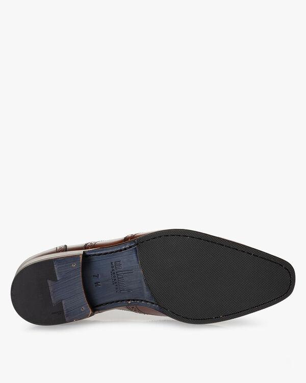 Lace shoe calf leather dark cognac