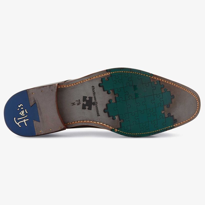Floris van Bommel dark brown leather men’s lace shoe