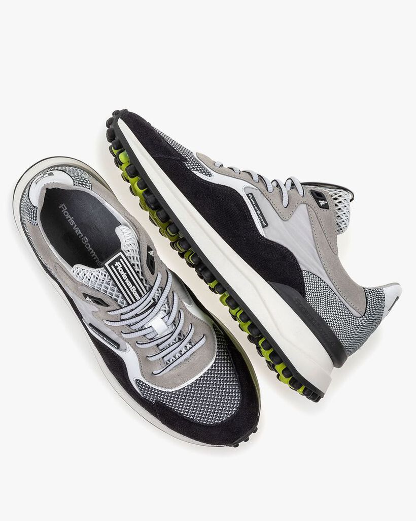 Noppi sneaker su&egrave;de lichtgrijs