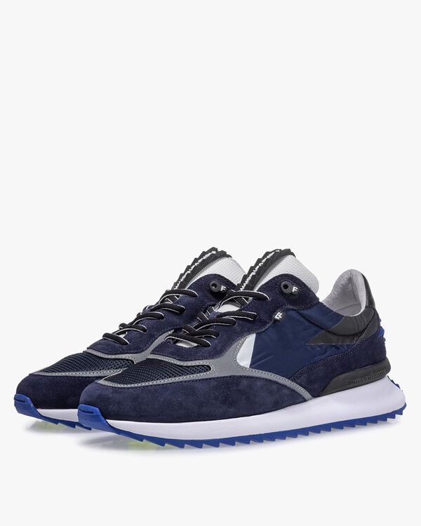 Sneaker su&egrave;de blauw
