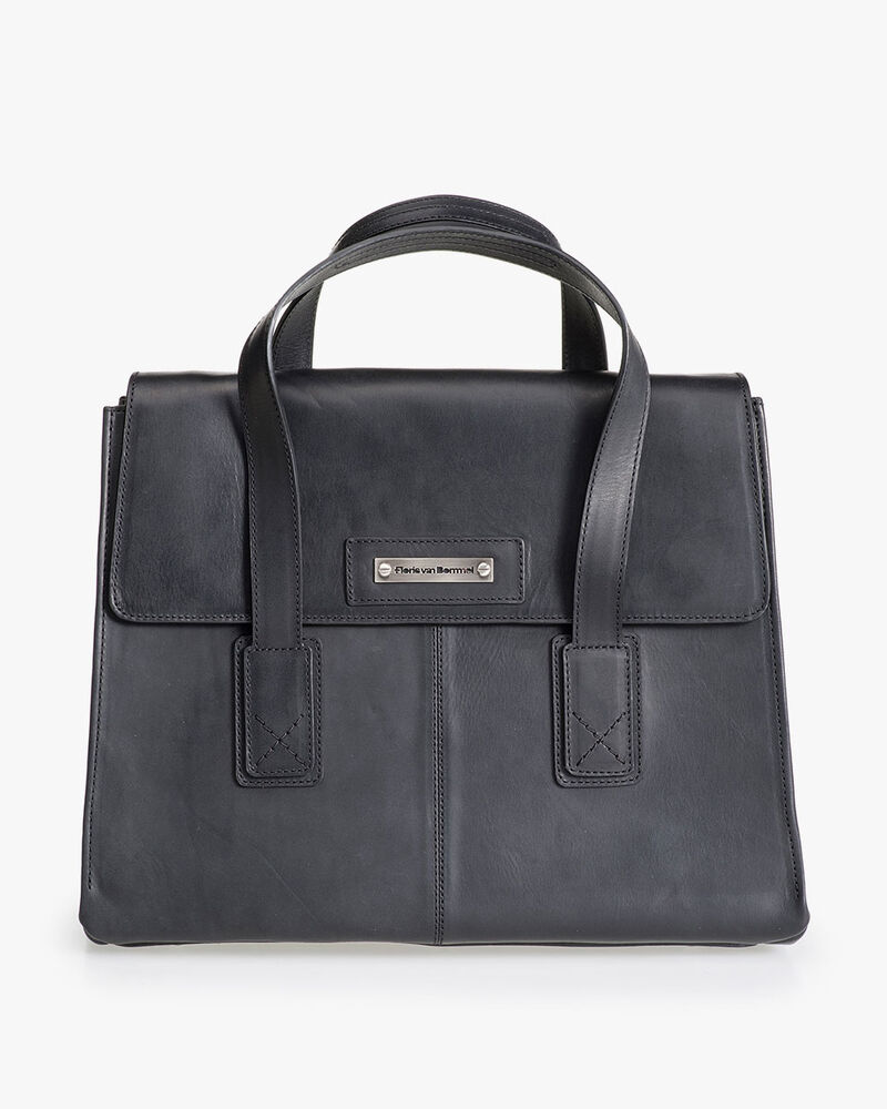 Black leather business bag