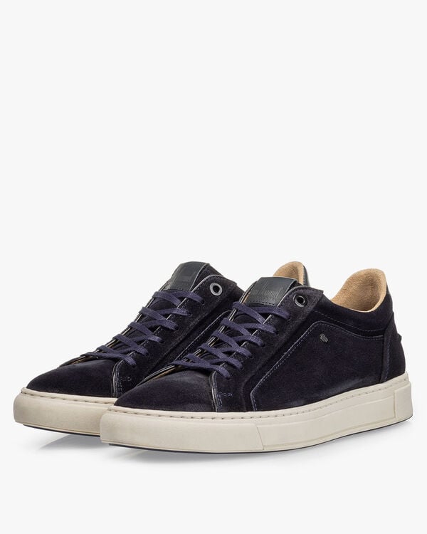 Sneaker su&egrave;de donkerblauw