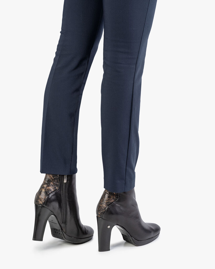 Enkellaars zwart nappaleer