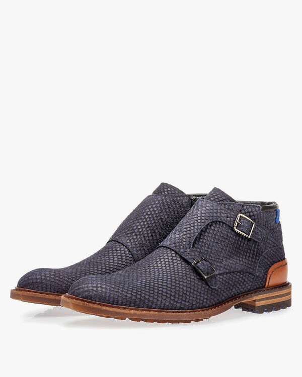 Boot blauw met gespsluiting