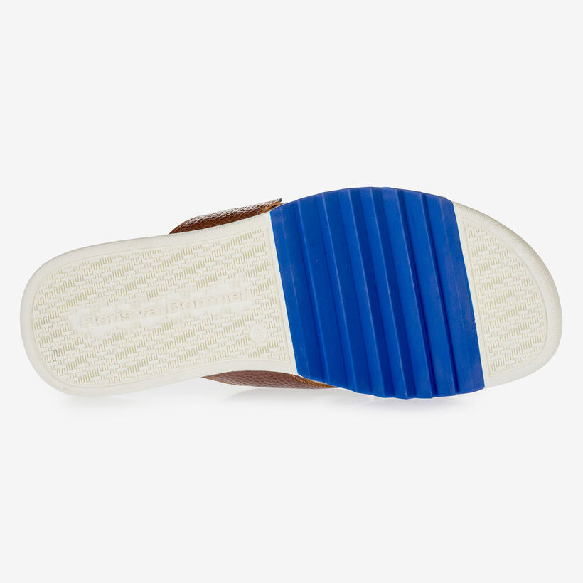 Kalfsleren kruisband slipper