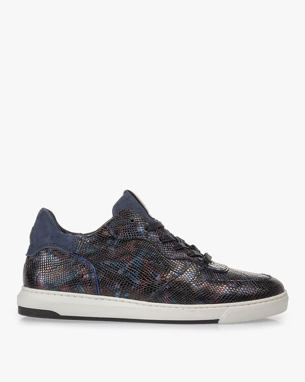Sneaker snake print blue