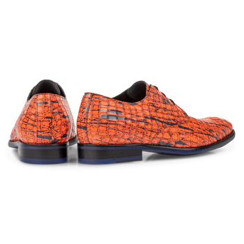 Veterschoen lakleer oranje