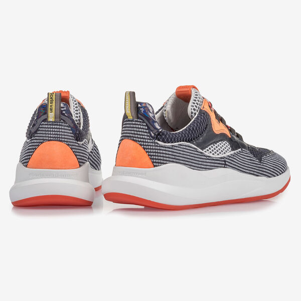 Premium su&egrave;de sneaker oranje/zwart