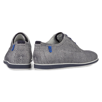 Lace shoe off-white suede leather