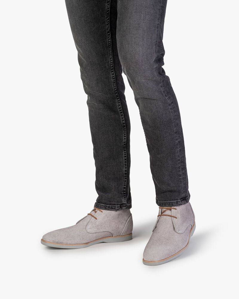 Boot suede leather sand-coloured