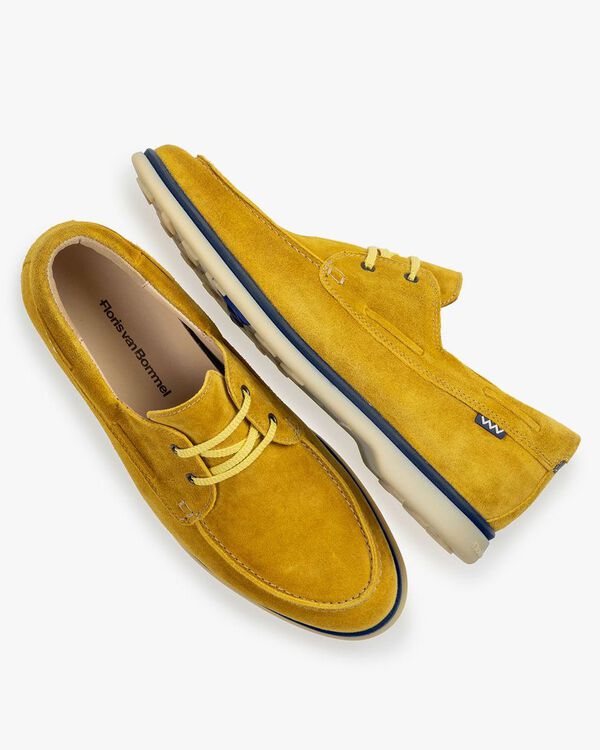 Bootschoen su&egrave;de geel