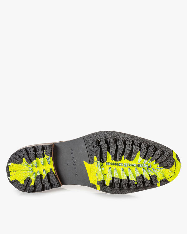 Lace boot suede leather dark taupe