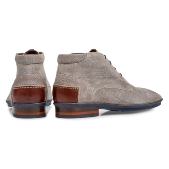 Boot printed suede leather grey