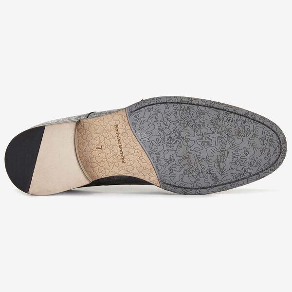 Floris van Bommel men's lace-up shoe in silver metallic leather