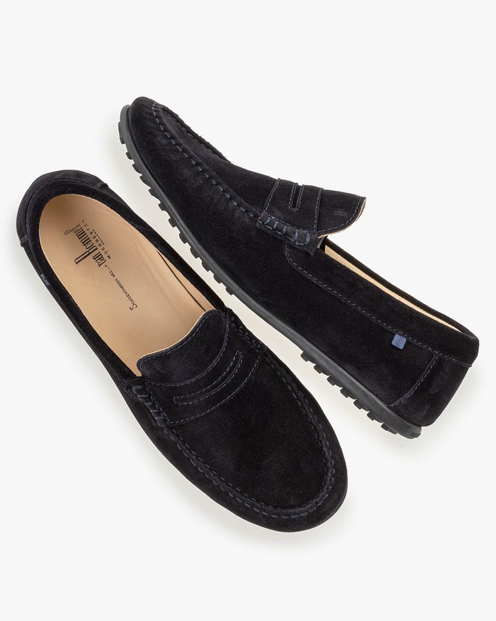 Moccasin suède donkerblauw SBM-40017-41-01 | Van Bommel Official®