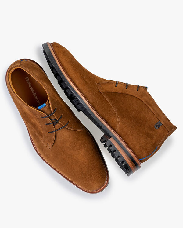 Veterboot su&egrave;de cognac