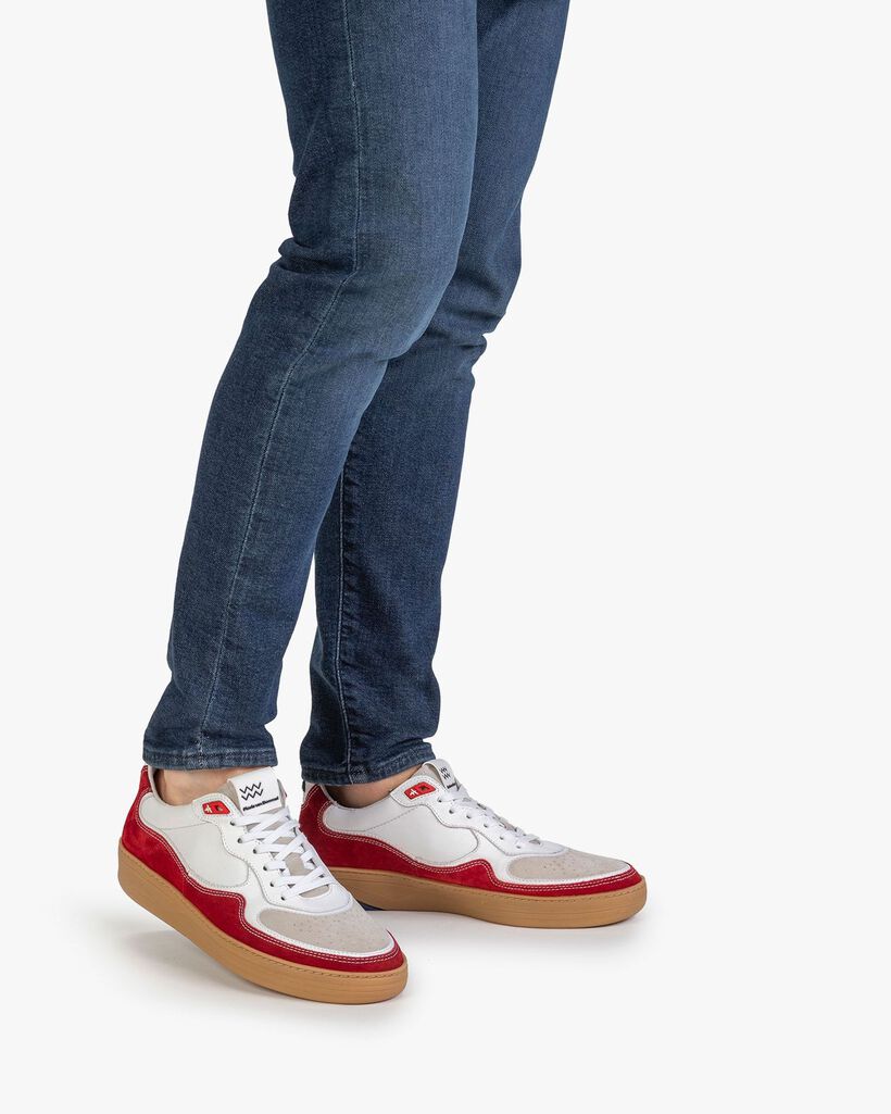 Sneaker suede leather red