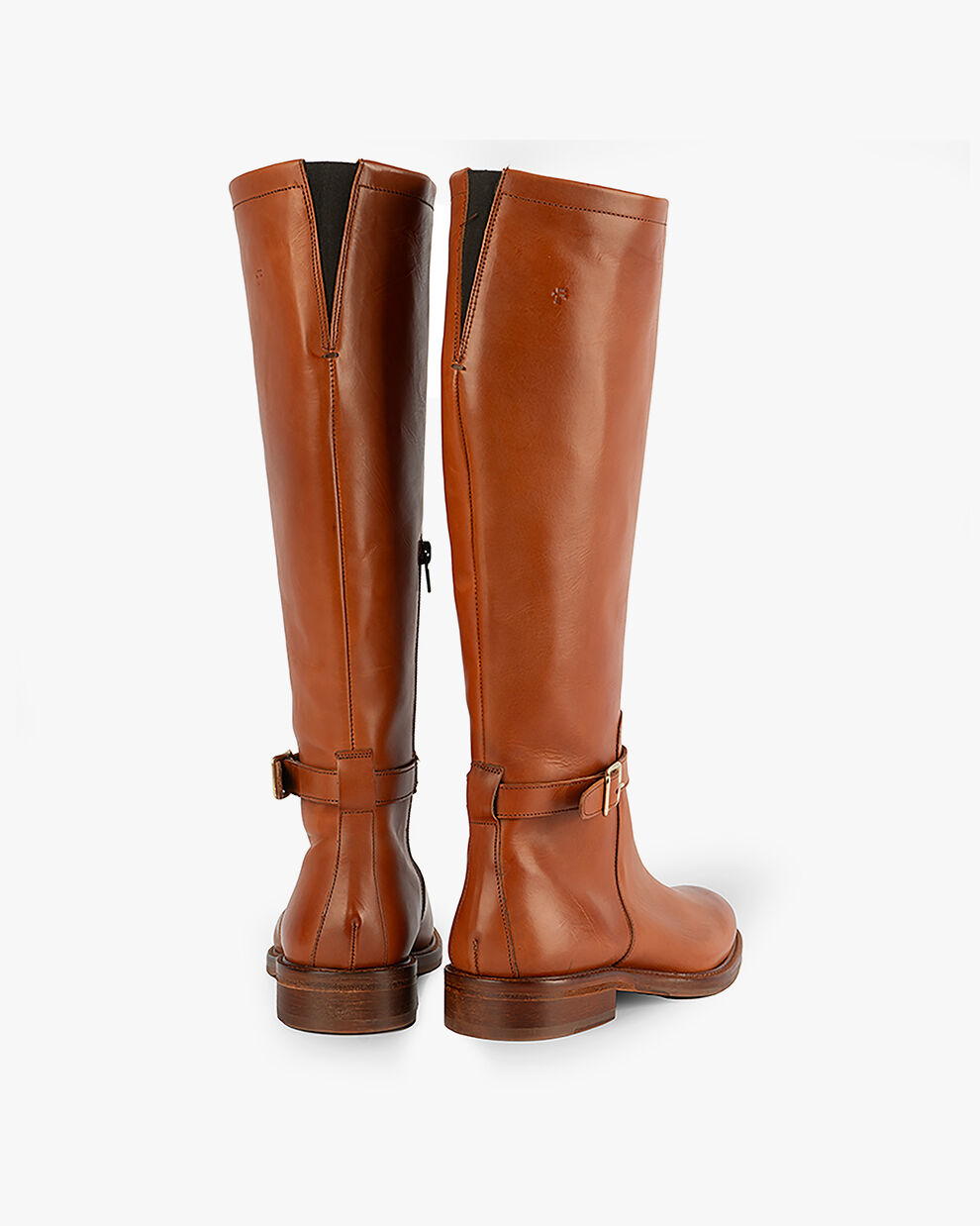 Cognac laarzen store zonder hak