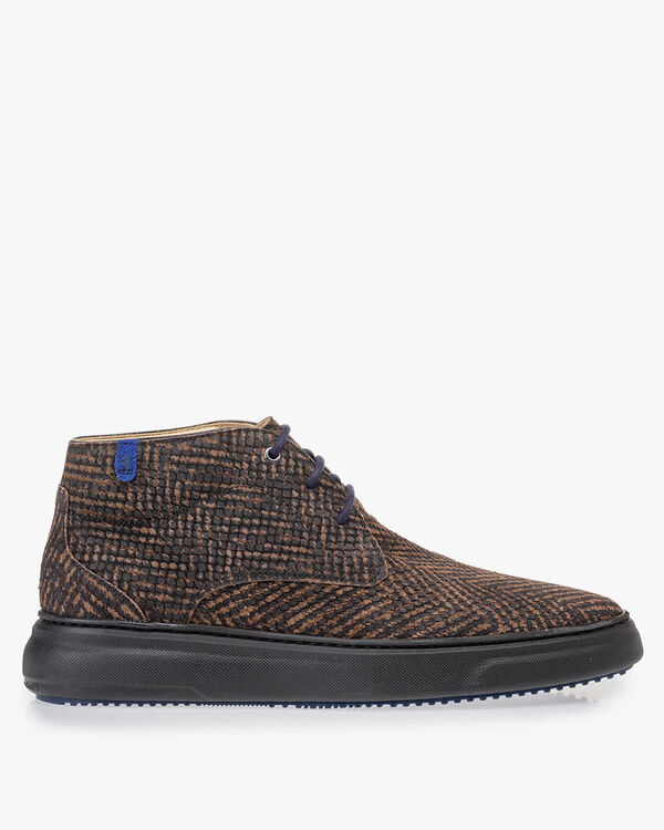 Boot zigzagprint bruin