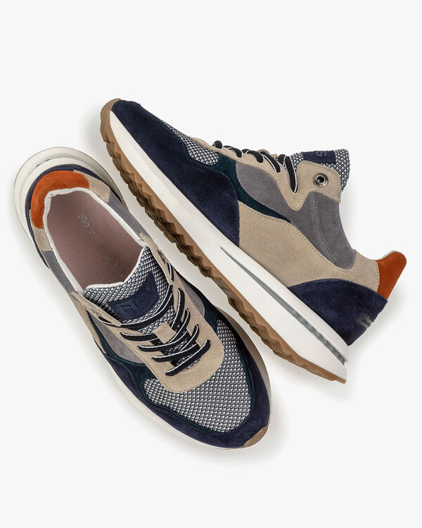 Sneaker blauw su&egrave;de