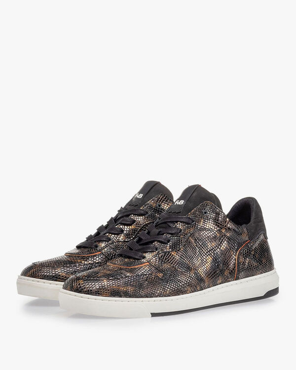 Sneaker snake print copper