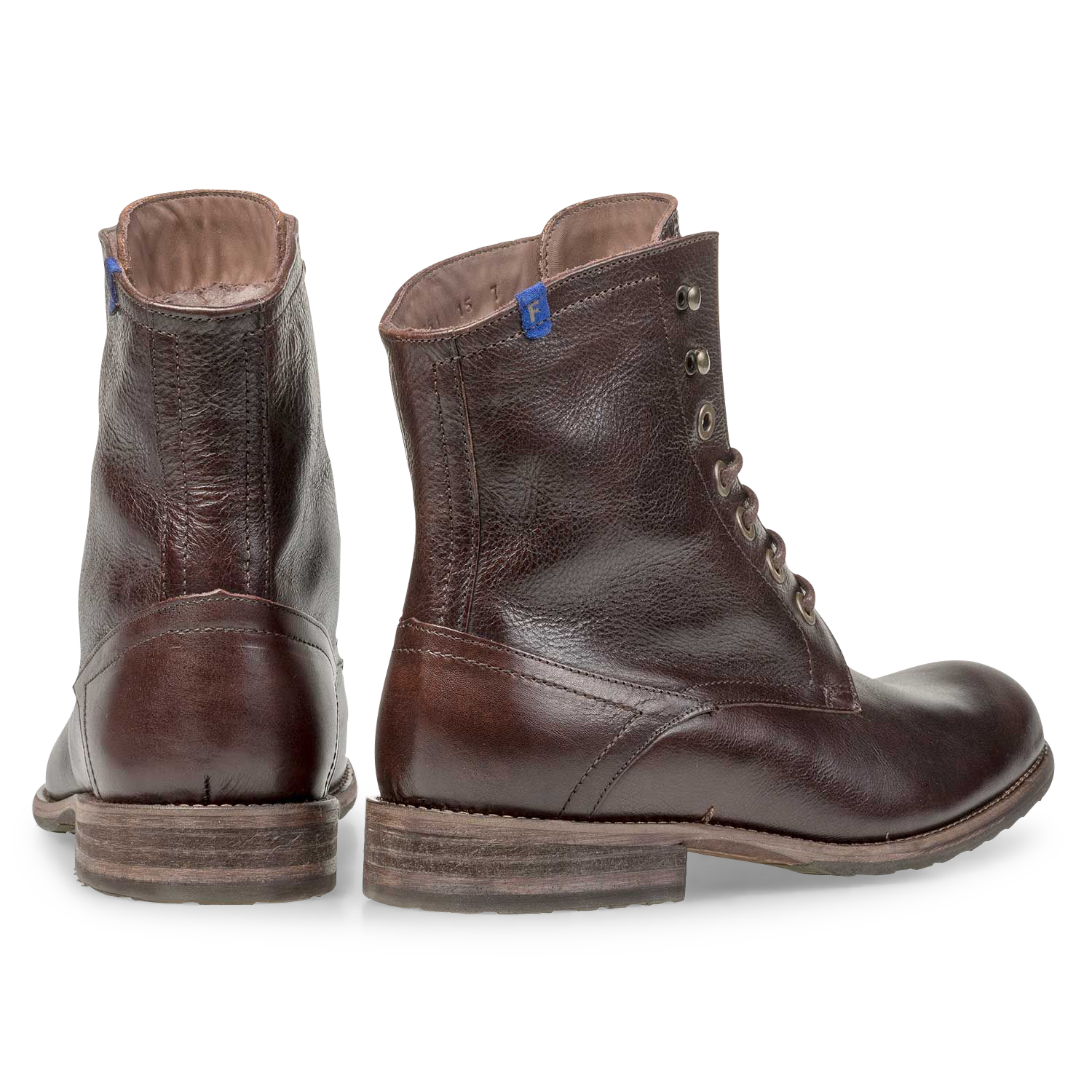 Lined calf leather lace boot – brown – 10751/15|Floris van Bommel®