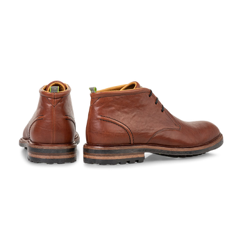 Veterboot leer cognac