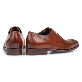 Lace shoe calf leather cognac