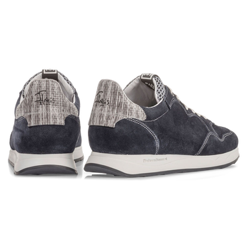 Blauwe su&egrave;de sneaker