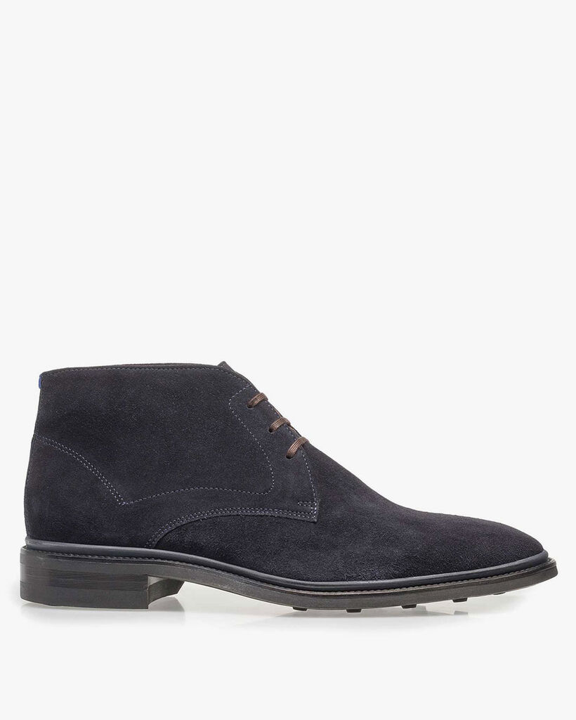 Veterboot su&egrave;de blauw