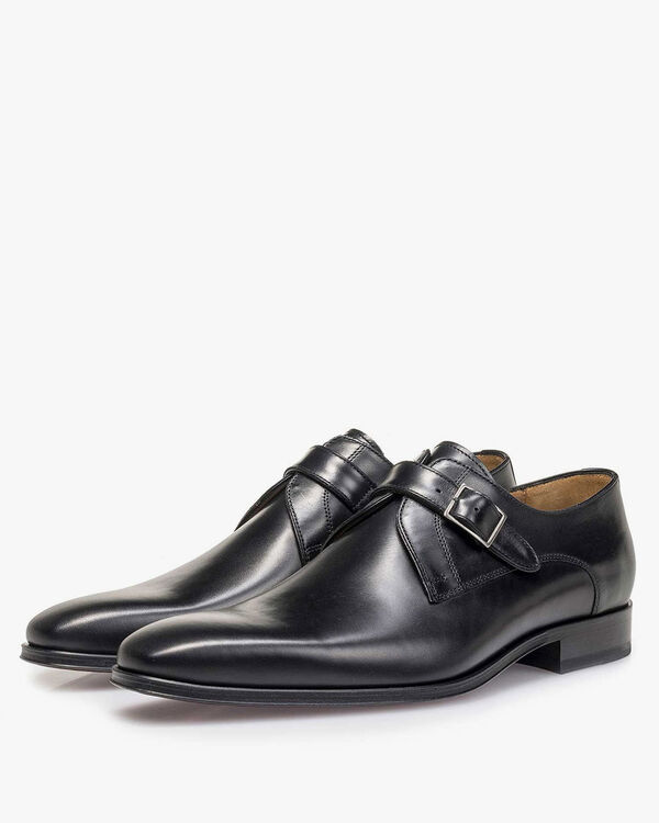 Monk strap calf leather black