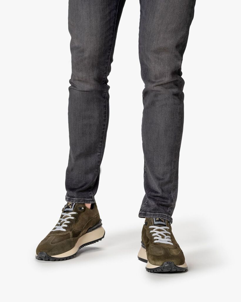 Vinti sneaker suede dark green