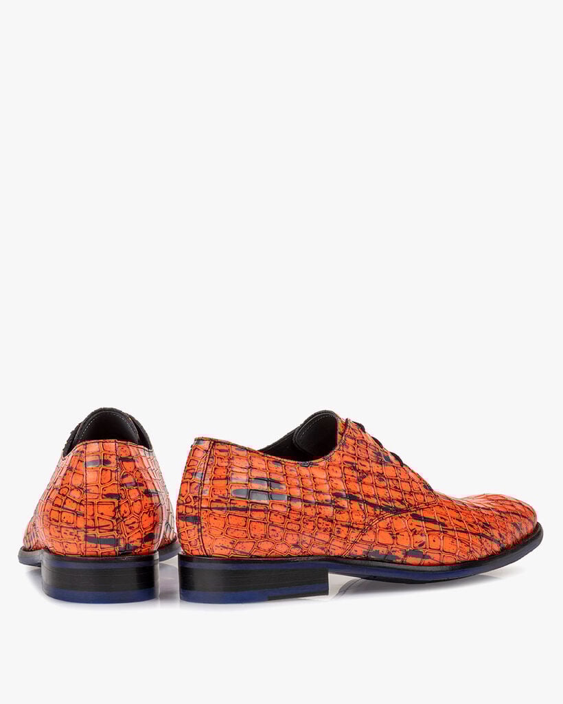 Veterschoen lakleer oranje