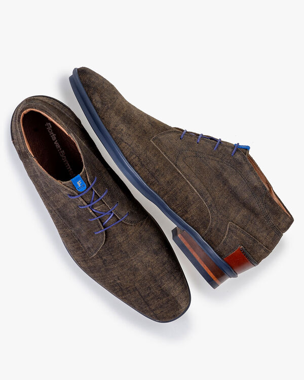 Lace boot suede green