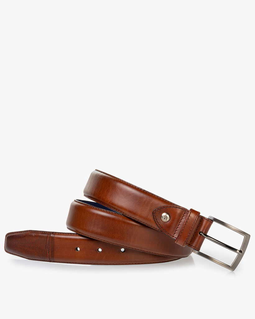 Riem kalfsleer donker cognac