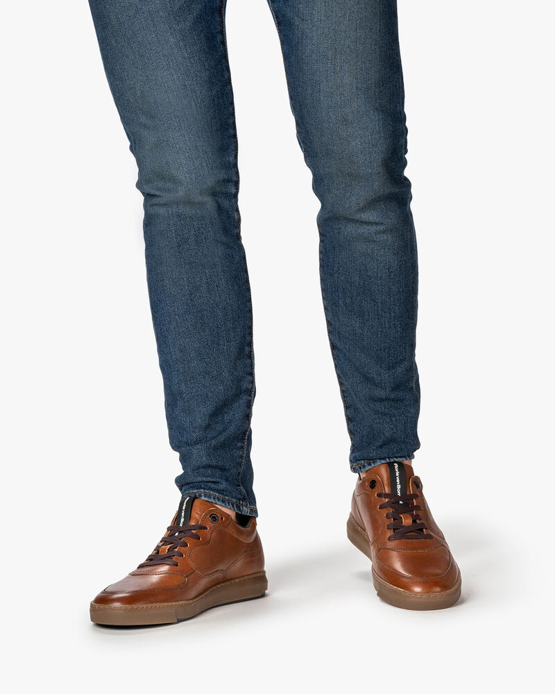 Sneaker kalfsleer cognac