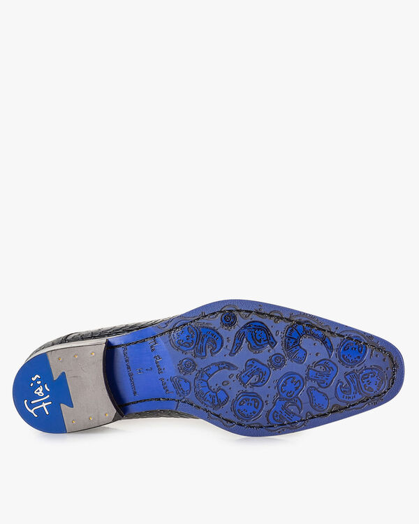 Lace shoe metallic dark green