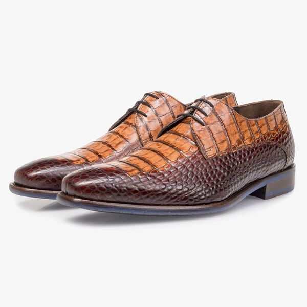 Bruine kalfsleren veterschoen